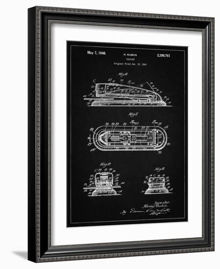 PP1052-Vintage Black Stapler Patent Poster-Cole Borders-Framed Giclee Print