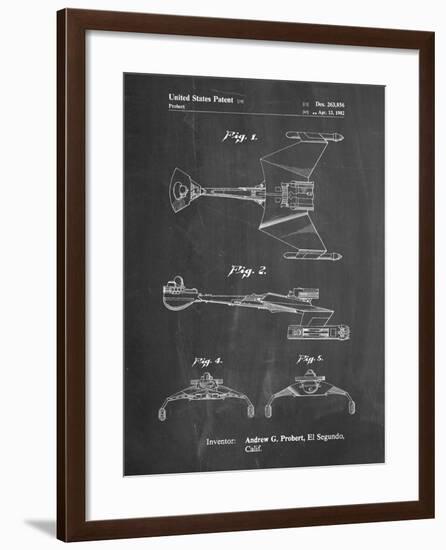 PP1053-Chalkboard Star Trek Klingon Empire Starship Poster-Cole Borders-Framed Giclee Print