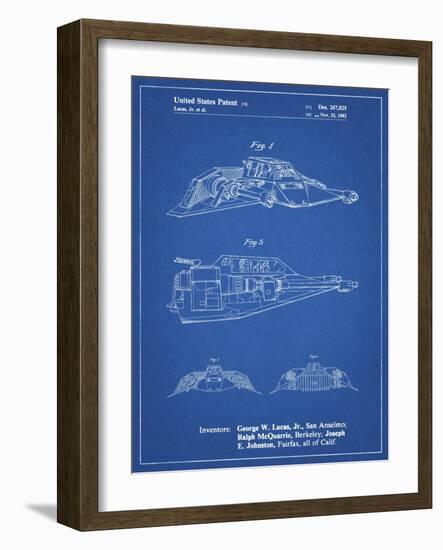 PP1057-Blueprint Star Wars Snowspeeder Poster-Cole Borders-Framed Giclee Print