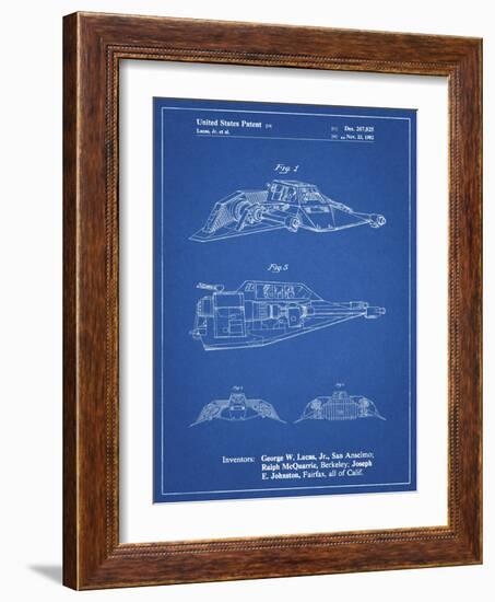 PP1057-Blueprint Star Wars Snowspeeder Poster-Cole Borders-Framed Giclee Print