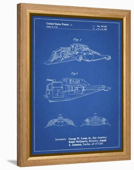 PP1057-Blueprint Star Wars Snowspeeder Poster-Cole Borders-Framed Premier Image Canvas