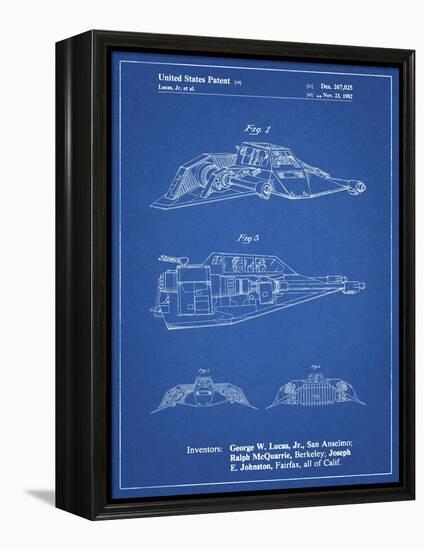 PP1057-Blueprint Star Wars Snowspeeder Poster-Cole Borders-Framed Premier Image Canvas