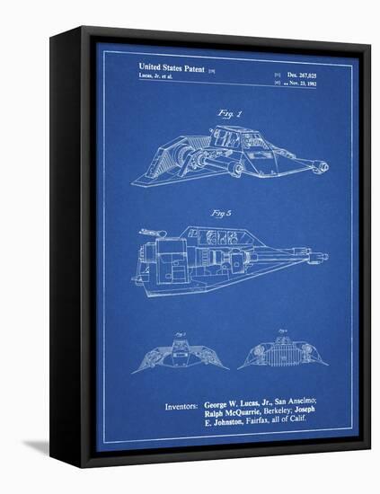 PP1057-Blueprint Star Wars Snowspeeder Poster-Cole Borders-Framed Premier Image Canvas