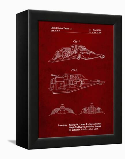 PP1057-Burgundy Star Wars Snowspeeder Poster-Cole Borders-Framed Premier Image Canvas