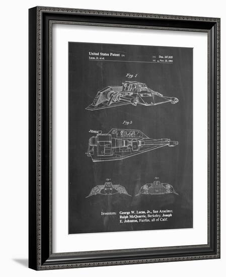 PP1057-Chalkboard Star Wars Snowspeeder Poster-Cole Borders-Framed Giclee Print