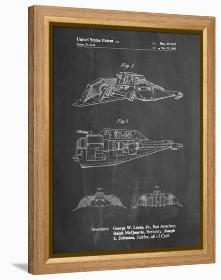 PP1057-Chalkboard Star Wars Snowspeeder Poster-Cole Borders-Framed Premier Image Canvas