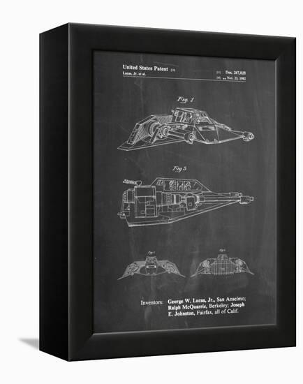 PP1057-Chalkboard Star Wars Snowspeeder Poster-Cole Borders-Framed Premier Image Canvas