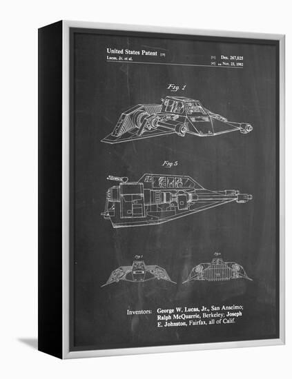 PP1057-Chalkboard Star Wars Snowspeeder Poster-Cole Borders-Framed Premier Image Canvas