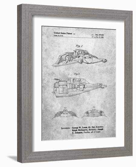 PP1057-Slate Star Wars Snowspeeder Poster-Cole Borders-Framed Giclee Print