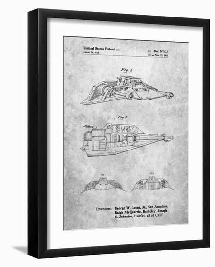 PP1057-Slate Star Wars Snowspeeder Poster-Cole Borders-Framed Giclee Print