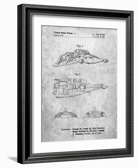 PP1057-Slate Star Wars Snowspeeder Poster-Cole Borders-Framed Giclee Print