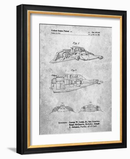 PP1057-Slate Star Wars Snowspeeder Poster-Cole Borders-Framed Giclee Print
