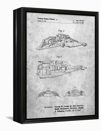 PP1057-Slate Star Wars Snowspeeder Poster-Cole Borders-Framed Premier Image Canvas