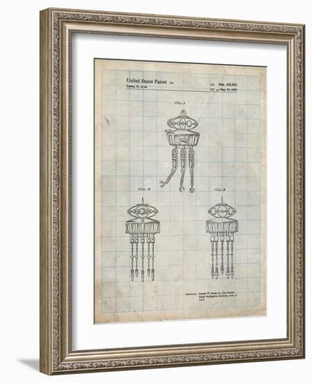 PP1059-Antique Grid Parchment Star Wars Viper Prode Droid Poster-Cole Borders-Framed Giclee Print