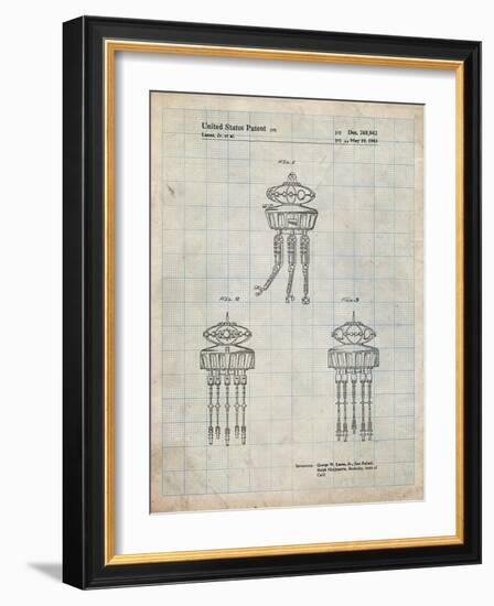 PP1059-Antique Grid Parchment Star Wars Viper Prode Droid Poster-Cole Borders-Framed Giclee Print