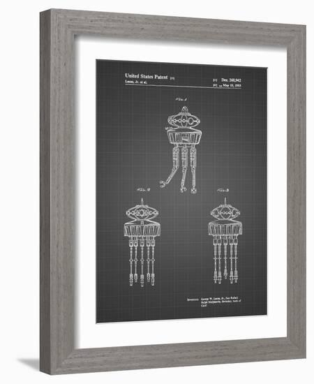 PP1059-Black Grid Star Wars Viper Prode Droid Poster-Cole Borders-Framed Giclee Print