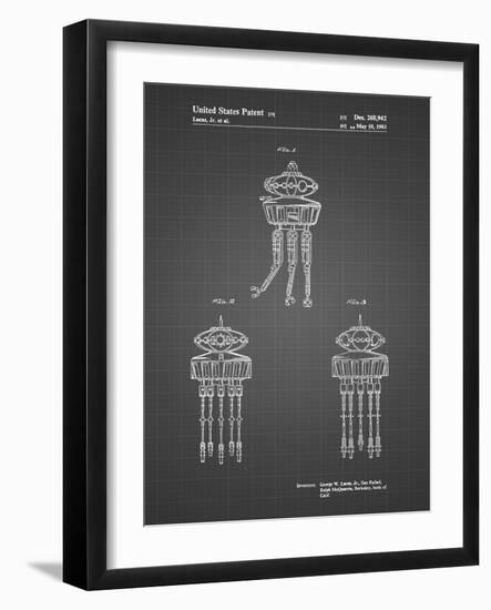 PP1059-Black Grid Star Wars Viper Prode Droid Poster-Cole Borders-Framed Giclee Print