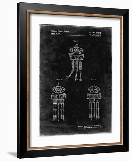 PP1059-Black Grunge Star Wars Viper Prode Droid Poster-Cole Borders-Framed Giclee Print