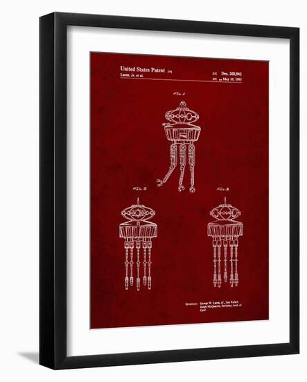 PP1059-Burgundy Star Wars Viper Prode Droid Poster-Cole Borders-Framed Giclee Print