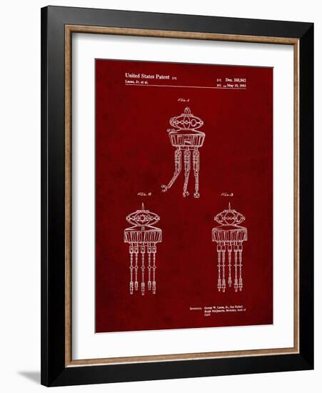 PP1059-Burgundy Star Wars Viper Prode Droid Poster-Cole Borders-Framed Giclee Print