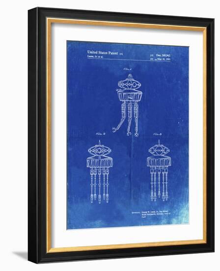 PP1059-Faded Blueprint Star Wars Viper Prode Droid Poster-Cole Borders-Framed Giclee Print