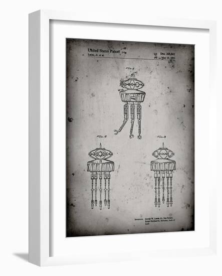 PP1059-Faded Grey Star Wars Viper Prode Droid Poster-Cole Borders-Framed Giclee Print