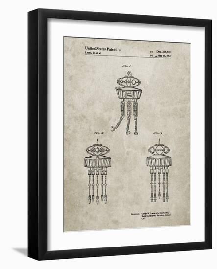 PP1059-Sandstone Star Wars Viper Prode Droid Poster-Cole Borders-Framed Giclee Print