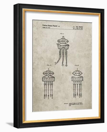 PP1059-Sandstone Star Wars Viper Prode Droid Poster-Cole Borders-Framed Giclee Print