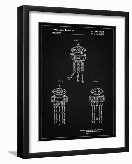 PP1059-Vintage Black Star Wars Viper Prode Droid Poster-Cole Borders-Framed Giclee Print