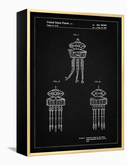 PP1059-Vintage Black Star Wars Viper Prode Droid Poster-Cole Borders-Framed Premier Image Canvas