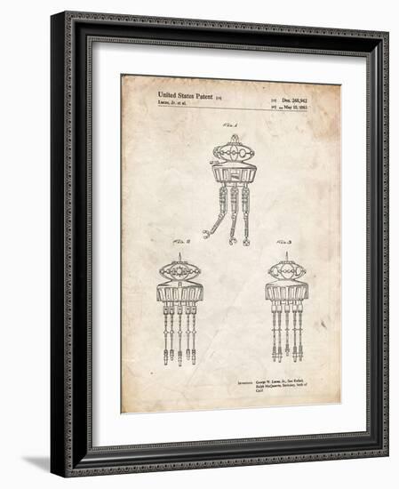 PP1059-Vintage Parchment Star Wars Viper Prode Droid Poster-Cole Borders-Framed Giclee Print