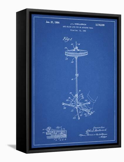 PP106-Blueprint Hi Hat Cymbal Stand and Pedal Patent Poster-Cole Borders-Framed Premier Image Canvas