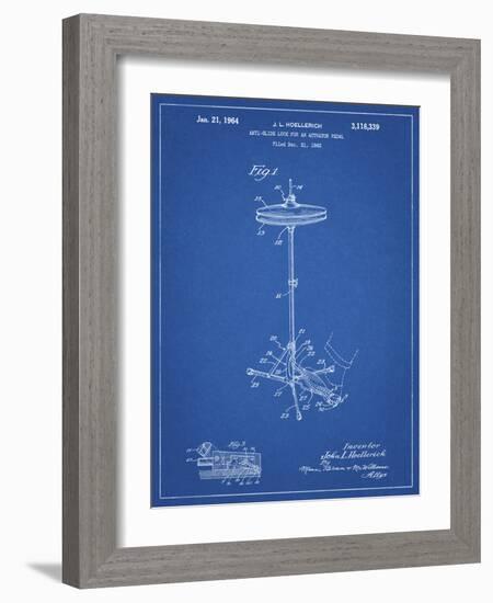 PP106-Blueprint Hi Hat Cymbal Stand and Pedal Patent Poster-Cole Borders-Framed Giclee Print