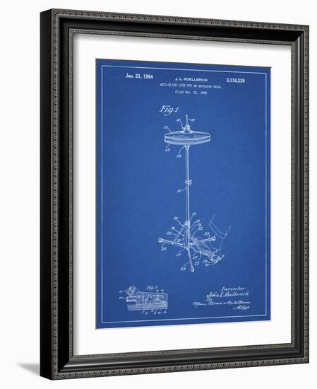 PP106-Blueprint Hi Hat Cymbal Stand and Pedal Patent Poster-Cole Borders-Framed Giclee Print