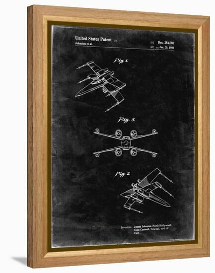 PP1060-Black Grunge Star Wars X Wing Starfighter Star Wars Poster-Cole Borders-Framed Premier Image Canvas