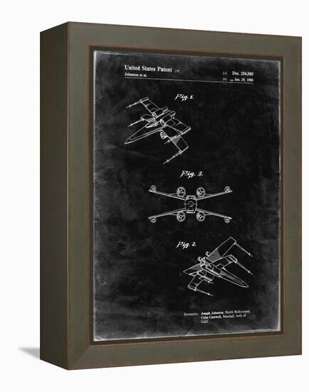 PP1060-Black Grunge Star Wars X Wing Starfighter Star Wars Poster-Cole Borders-Framed Premier Image Canvas