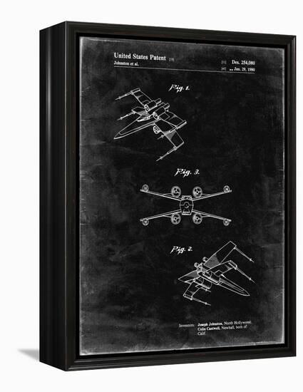 PP1060-Black Grunge Star Wars X Wing Starfighter Star Wars Poster-Cole Borders-Framed Premier Image Canvas