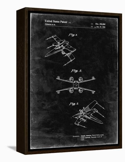 PP1060-Black Grunge Star Wars X Wing Starfighter Star Wars Poster-Cole Borders-Framed Premier Image Canvas