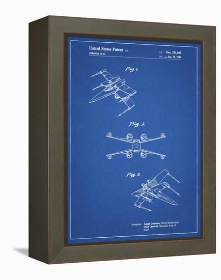 PP1060-Blueprint Star Wars X Wing Starfighter Star Wars Poster-Cole Borders-Framed Premier Image Canvas