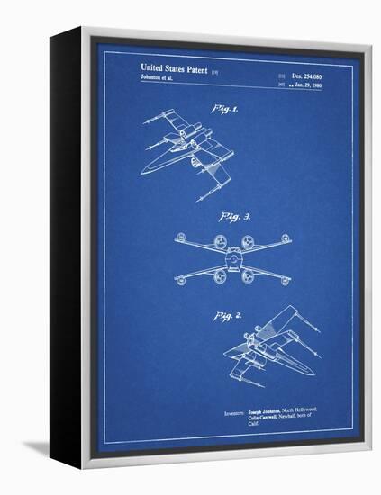 PP1060-Blueprint Star Wars X Wing Starfighter Star Wars Poster-Cole Borders-Framed Premier Image Canvas