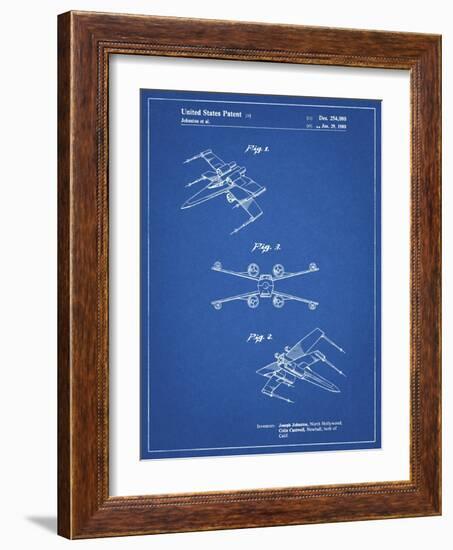 PP1060-Blueprint Star Wars X Wing Starfighter Star Wars Poster-Cole Borders-Framed Giclee Print