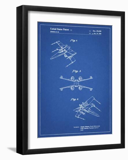 PP1060-Blueprint Star Wars X Wing Starfighter Star Wars Poster-Cole Borders-Framed Giclee Print