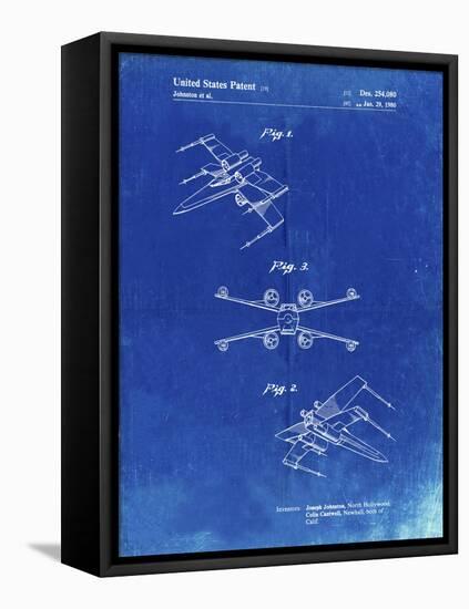 PP1060-Faded Blueprint Star Wars X Wing Starfighter Star Wars Poster-Cole Borders-Framed Premier Image Canvas