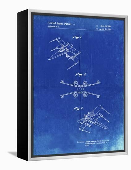 PP1060-Faded Blueprint Star Wars X Wing Starfighter Star Wars Poster-Cole Borders-Framed Premier Image Canvas