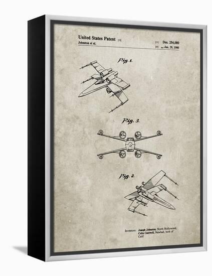 PP1060-Sandstone Star Wars X Wing Starfighter Star Wars Poster-Cole Borders-Framed Premier Image Canvas