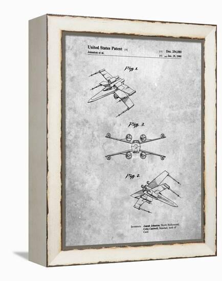 PP1060-Slate Star Wars X Wing Starfighter Star Wars Poster-Cole Borders-Framed Premier Image Canvas