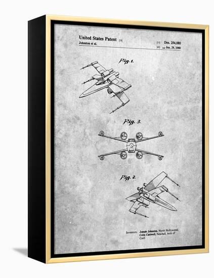PP1060-Slate Star Wars X Wing Starfighter Star Wars Poster-Cole Borders-Framed Premier Image Canvas