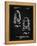 PP1063-Vintage Black Starwars r2d2 Patent Art-Cole Borders-Framed Premier Image Canvas