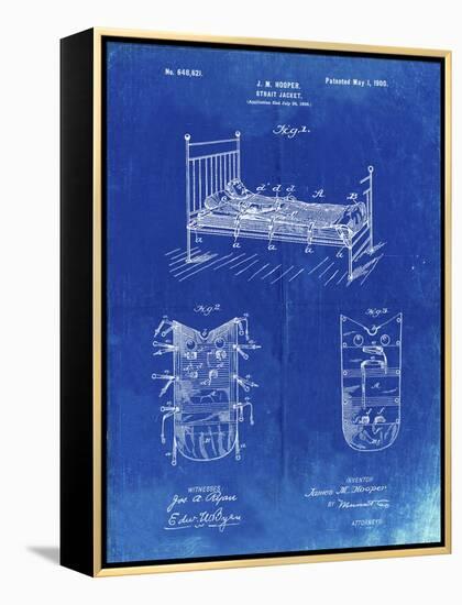 PP1068-Faded Blueprint Strait Jacket Patent Poster-Cole Borders-Framed Premier Image Canvas