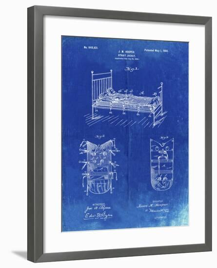 PP1068-Faded Blueprint Strait Jacket Patent Poster-Cole Borders-Framed Giclee Print